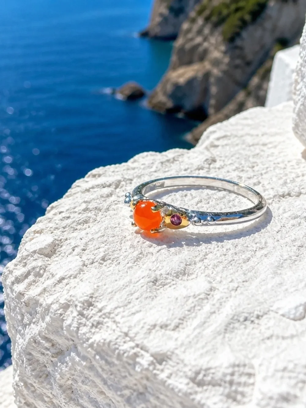 NEW! Carnelian & Garnet Ring
